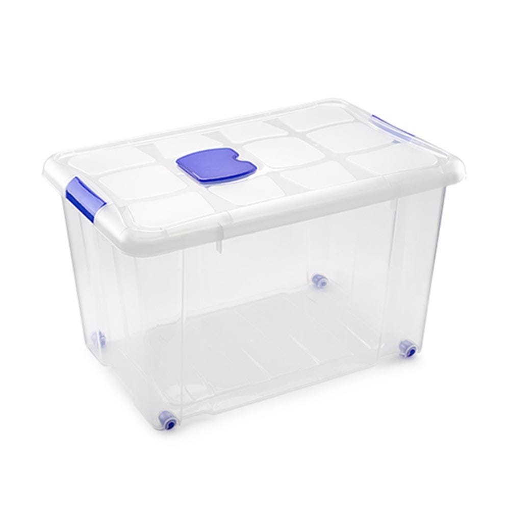 Grande Boîte transparente à roulettes 70 litres ProBox