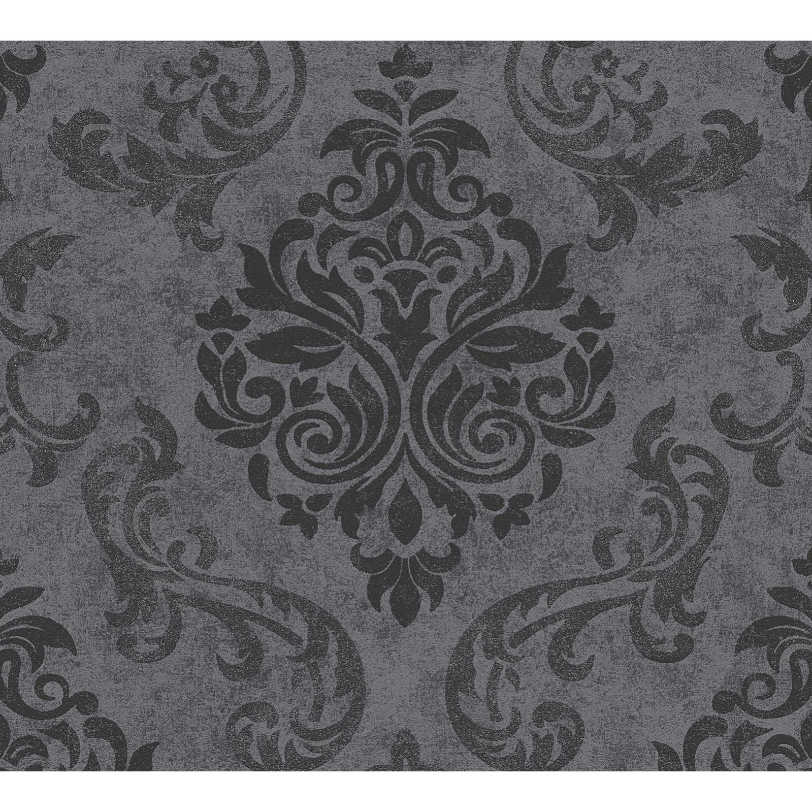 Carta Da Parati Autoadesiva Damascata - Rotolo 10x10 Cm, Motivo Astratto Magenta/Bordeaux - Foto 5