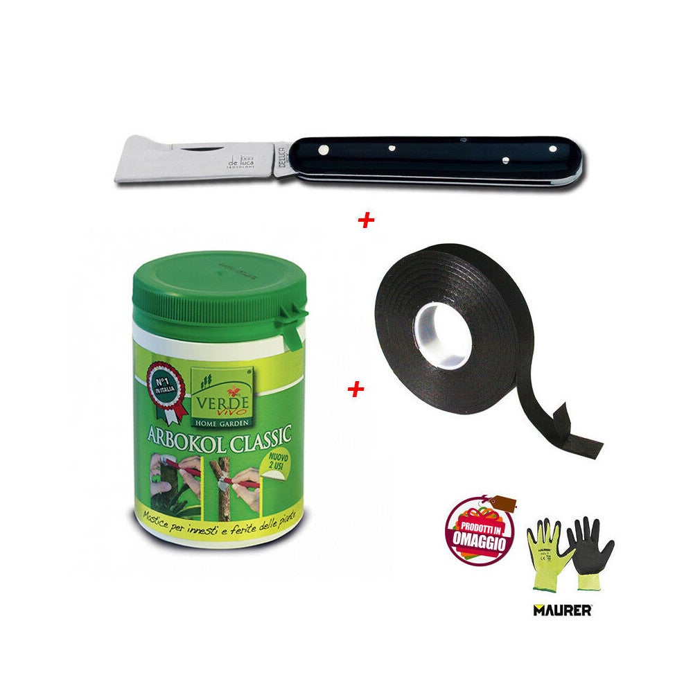 Kit innesti per piante con coltello- mastice- nastro + omaggio!  professionale