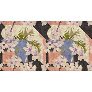 Tapisserie Murale 2 Geishas Japonaises - 130x152 Cm - Tissu Polyester - Décoration Moderne Chambre Salon