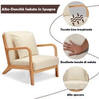 GOPLUS Poltrona Reclinabile Con Poggiapiedi, Poltrona Divano Con Struttura In Metallo Sedia Daccento Con Cuscino E Piedini Antiscivolo Per Camera Da Letto Soggiorno E Ufficio Grigio 79561594 GOPLUS Poltrona Reclinabile Con Poggiapiedi, Poltrona Divano Con Struttura In Metallo Sedia Daccento Con Cuscino E Piedini Antiscivolo Per Camera Da Letto Soggiorno E Ufficio Grigio 79561594