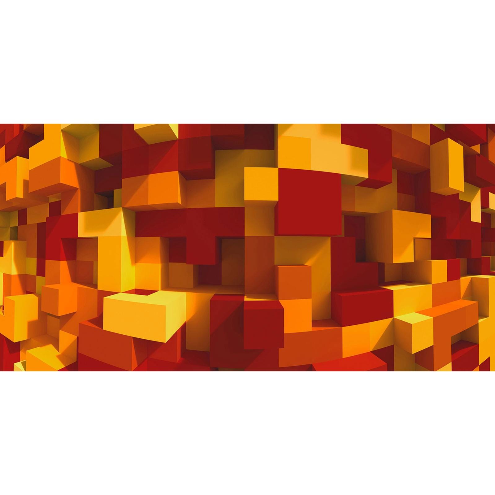 Tapisserie murale non encollée géométrique orange vif Ohpopsi de 118 po l.  x 94-in h. WALS0278