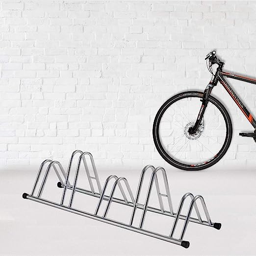 Andrys Support pour 6 vélos au mur avec étagère de rangement