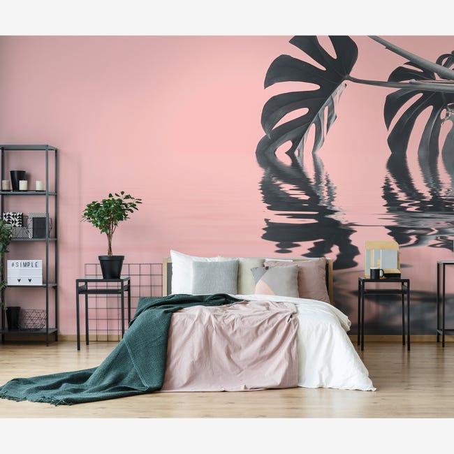 Papier peint panoramique forêt rose pour enfants - La boutique PVP