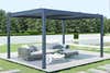 Gazebo Pergola Regolabile Baia 4x4 M | Struttura Acciaio, Telo Poliestere Idrorepellente | Grigio