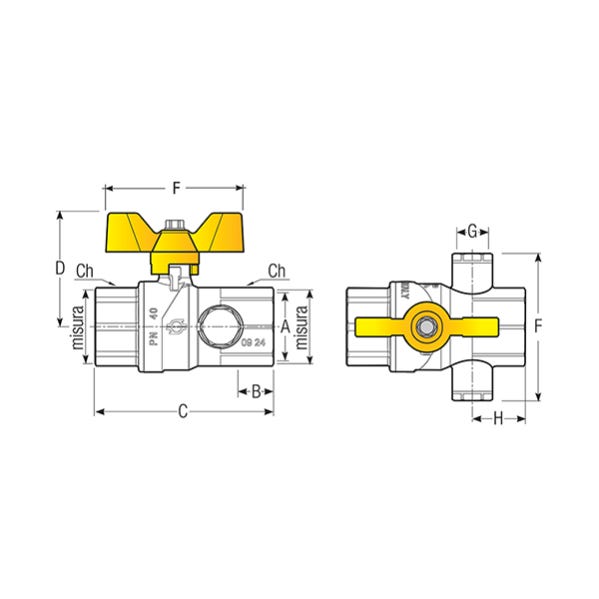 VALVOLA A SFERA PER GAS A SQUADRA FILETTATURA MASCHIO CON PORTAGOMMA 1 X 8 8033408967356 VALVOLA A SFERA PER GAS A SQUADRA FILETTATURA MASCHIO CON PORTAGOMMA 1 X 8 8033408967356