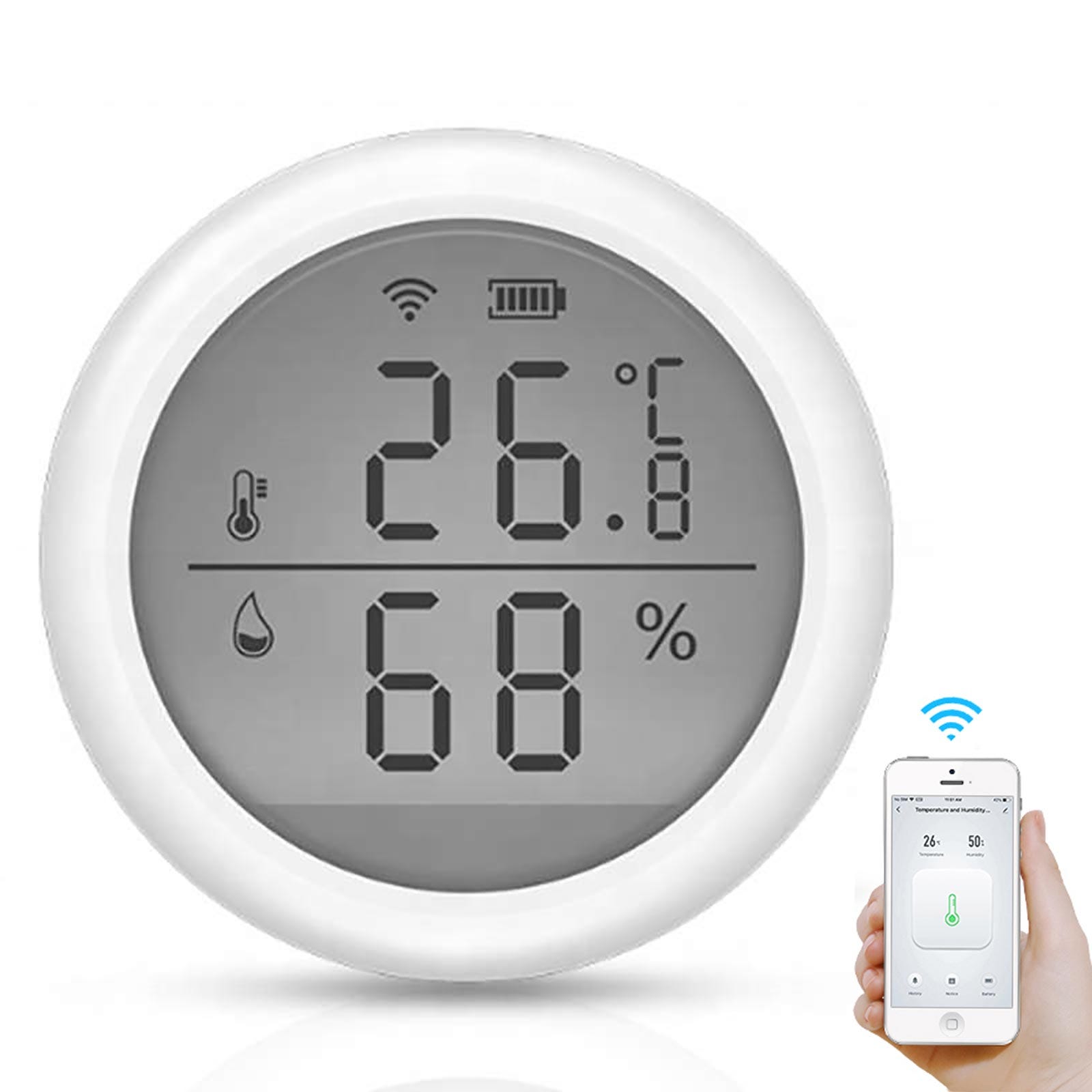 Capteur de température et humidité intelligent, Wifi, Tuya, thermomètre et  hygromètre pour maison connectée, Station météo intérieure, avec Alexa et  Google - AliExpress