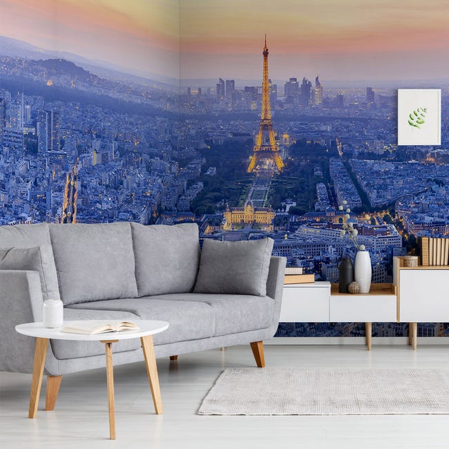 Papier peint panoramique & Décor mural en édition limitée : Papier peint  CARTE DE PARIS Panoramique
