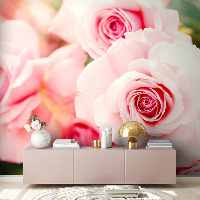 décoration zen relaxe ambiance SPA papier peint personnalisé tapisserie  numérique sur mesure les orchidées roses