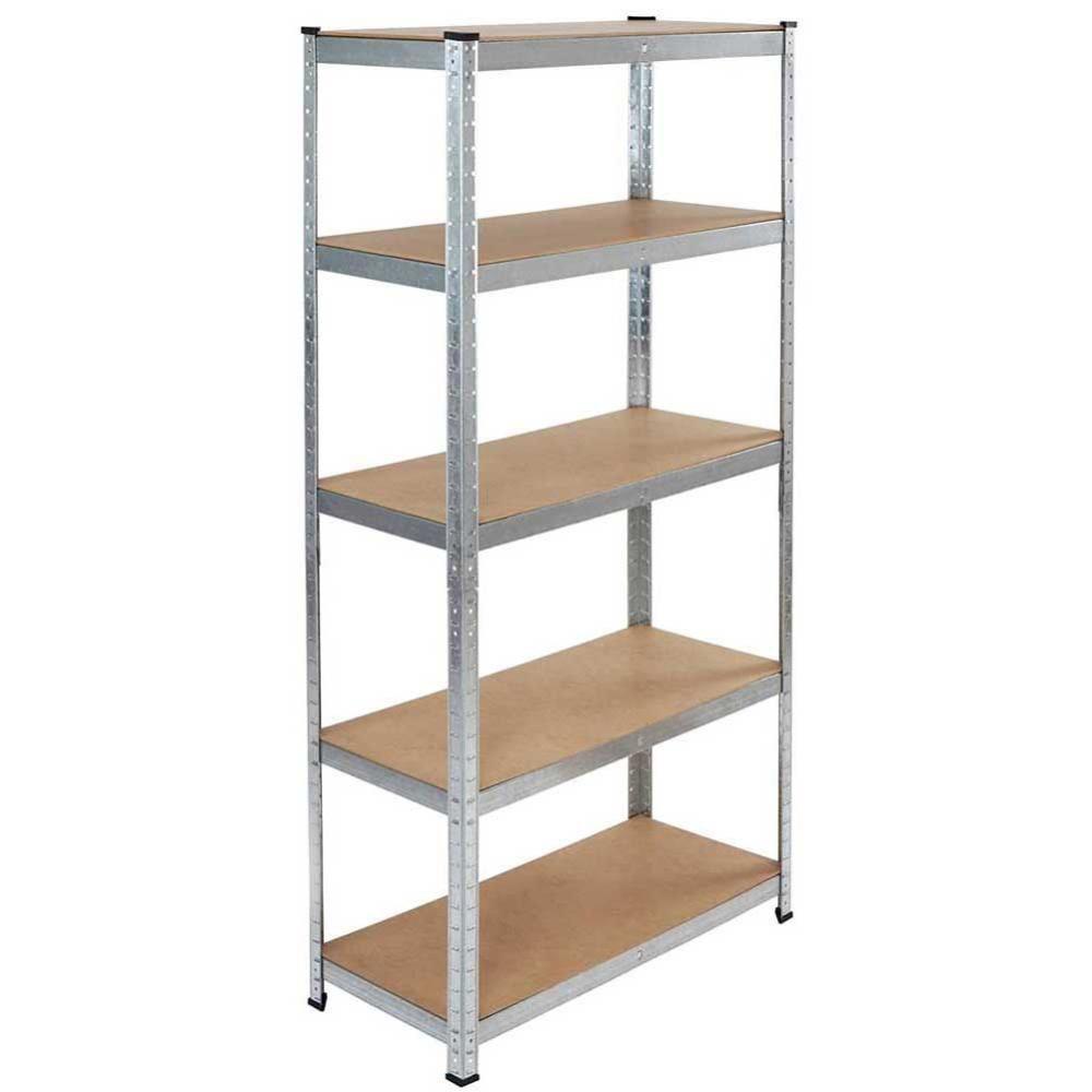 HOMEDANT House - Scaffale a 5 ripiani in metallo laminato, 61,2 cm, regolabile, resistente, multiuso, per cucina, garage, dispensa, armadio, confezione da 1