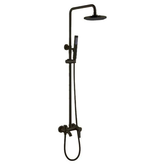 Bruafsir Doccia Nera Prolunga Tubo Lunghezza 30 Cm Miscelatore
