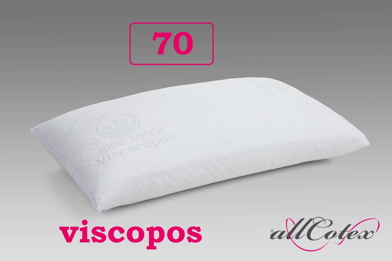 Almohada Viscoelástica de Copos 3D con Aloe Vera Aloe-Tex 70, 90