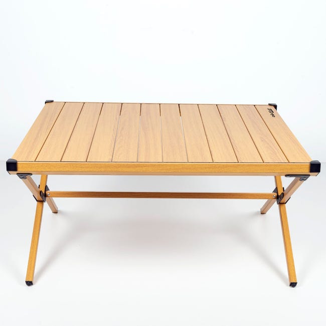 Mesa plegable de madera maciza para picnic, jardín y camping cm100x60 75h