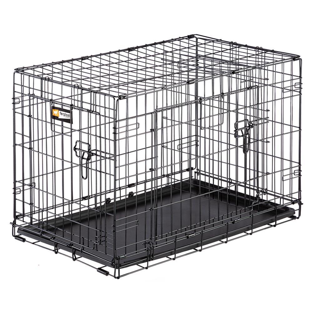 Ferplast Cage de transport pliable pour chiens DOGINN 75, enclos pour chiots, transport en
