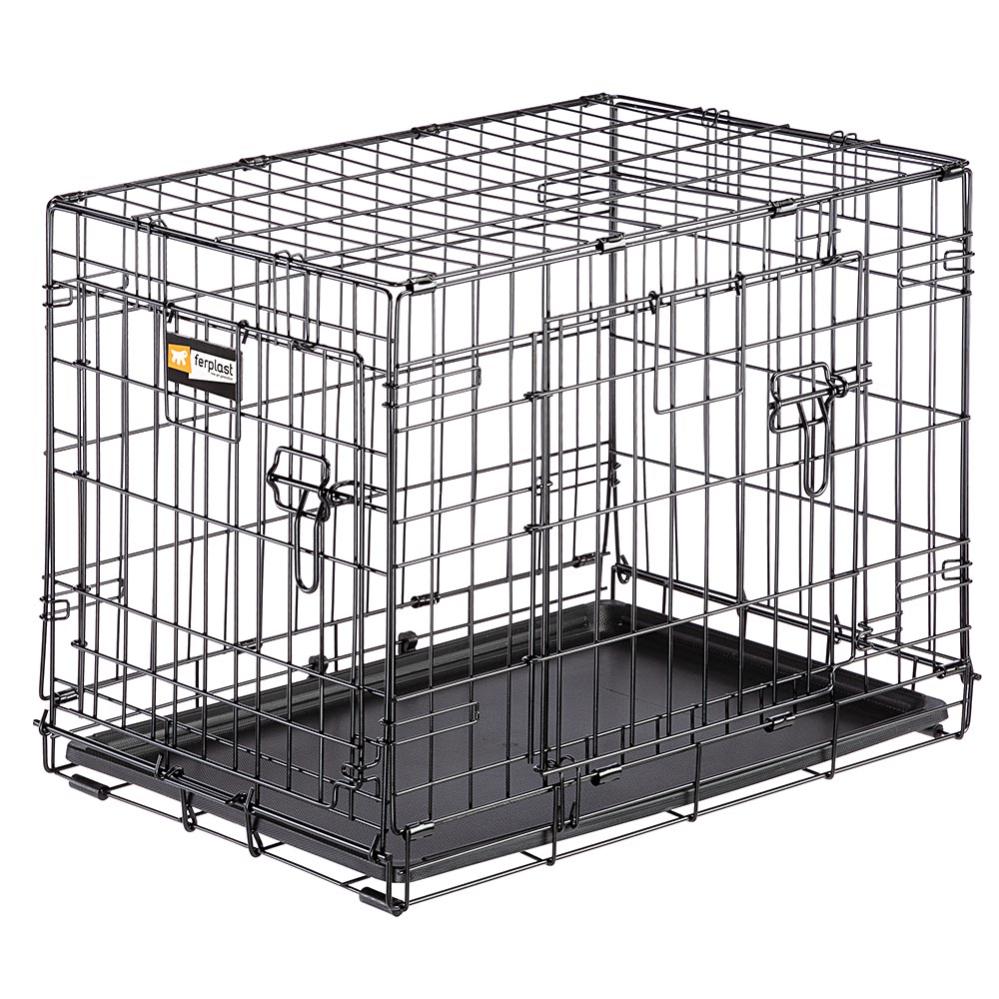 Ferplast Cage Transport Chien Clipper 4 IATA - Pour Chiens Moyens Jusqu'à 20 Kg, Voyage Voiture Avion