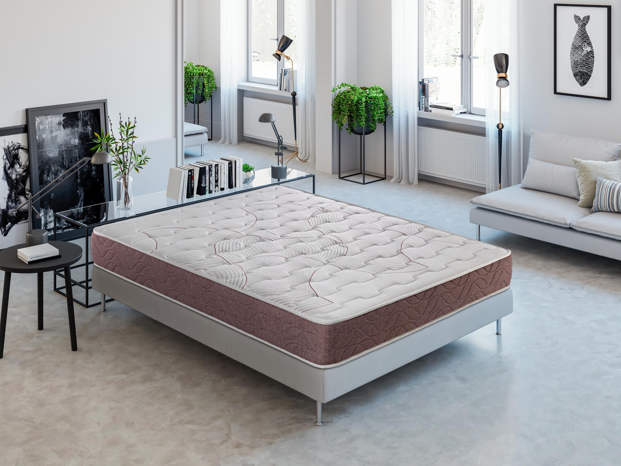 Colchón viscoelástico royal sleep dormant plus, 22 cm, antiácaros, hilo de plata, firmeza alta, 105x190