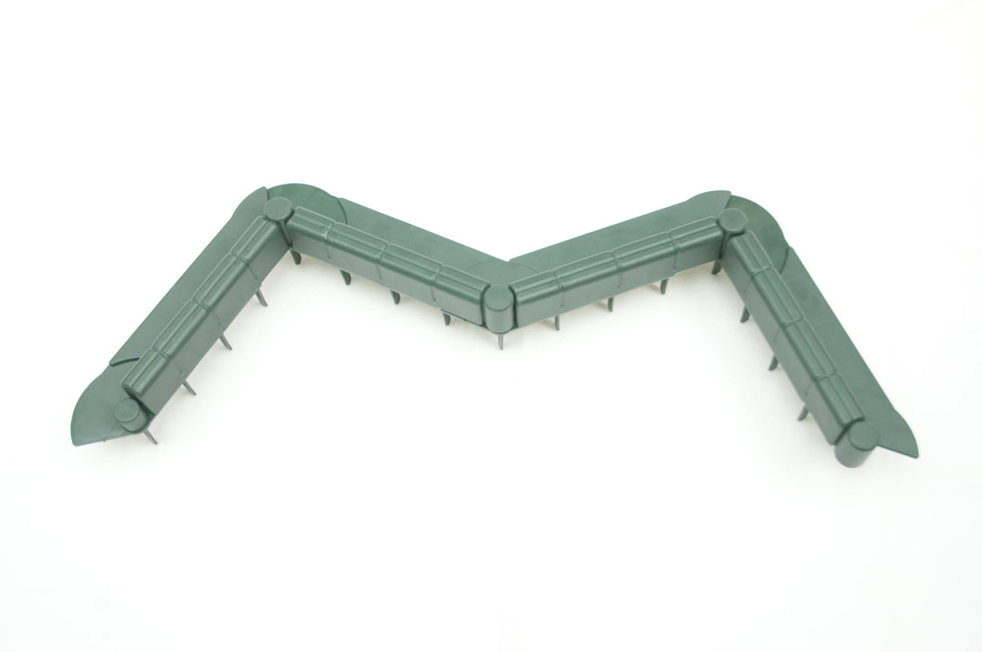 Bordure de jardin décorative en plastique VERT- 10 m de long x 6 cm de