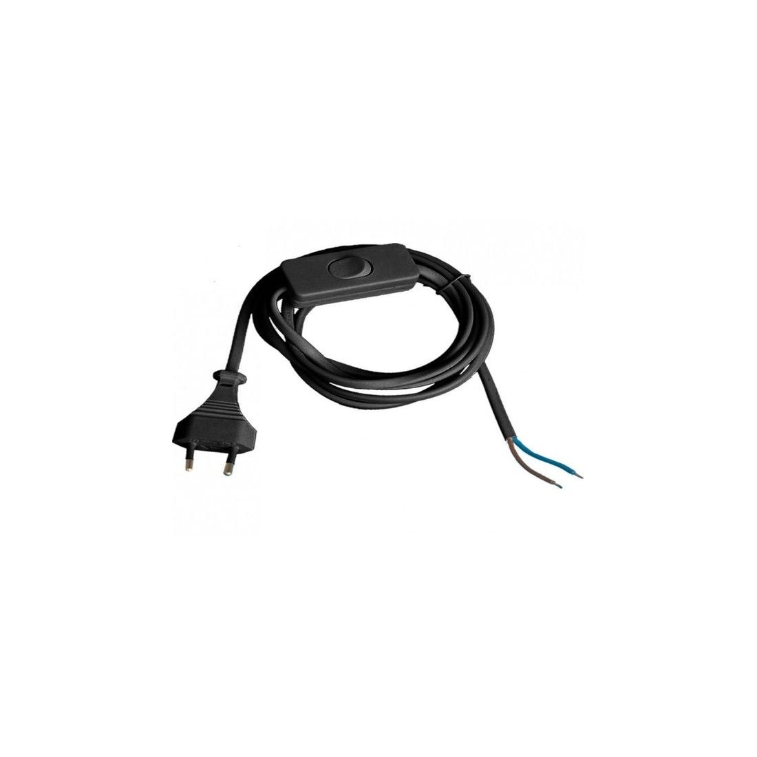 Enchufe con Cable de 1,5M Color Negro