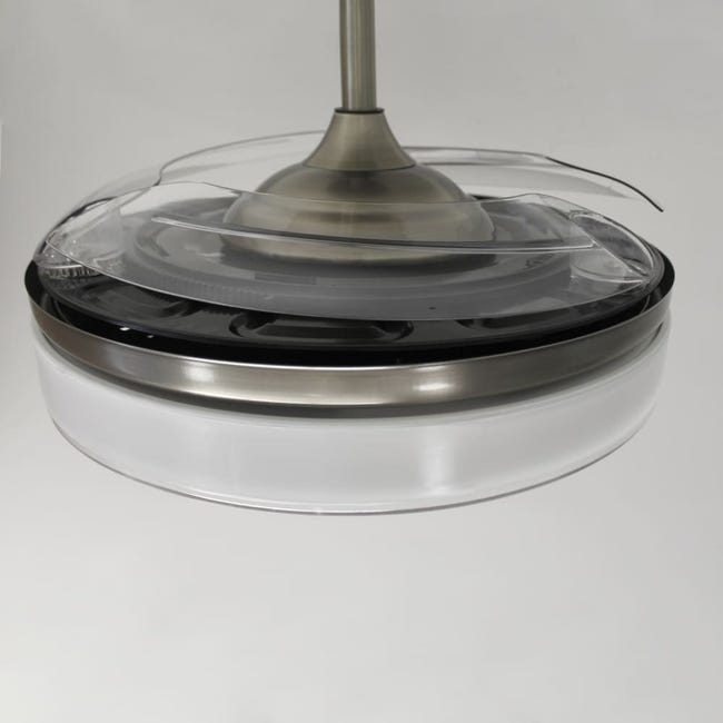 Ventilador LED Techo, 45W con aspas retráctiles Aneto cuero