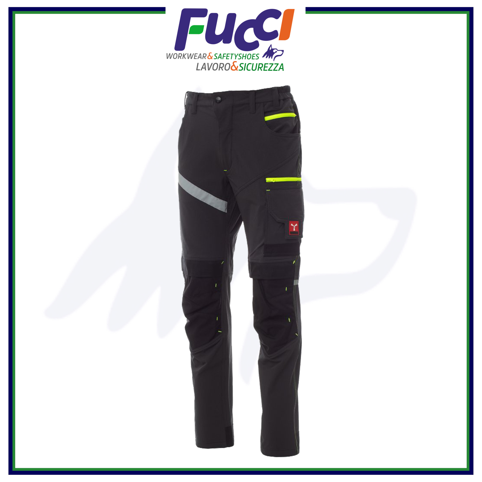 Pantaloni da Lavoro Tecnici “4 way stretch” Multitasche Uomo