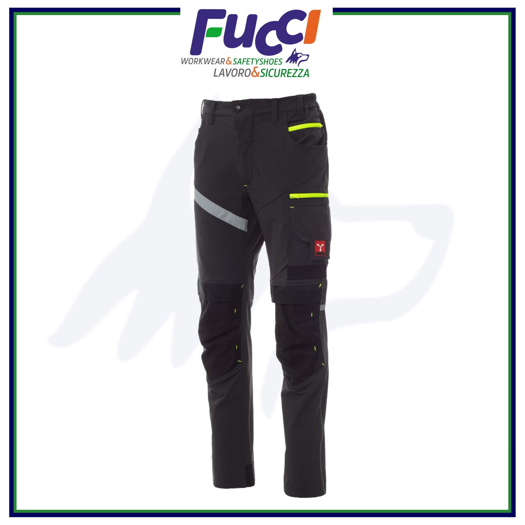 Pantaloni da Lavoro Tecnici β4 way stretchβ Multitasche Uomo