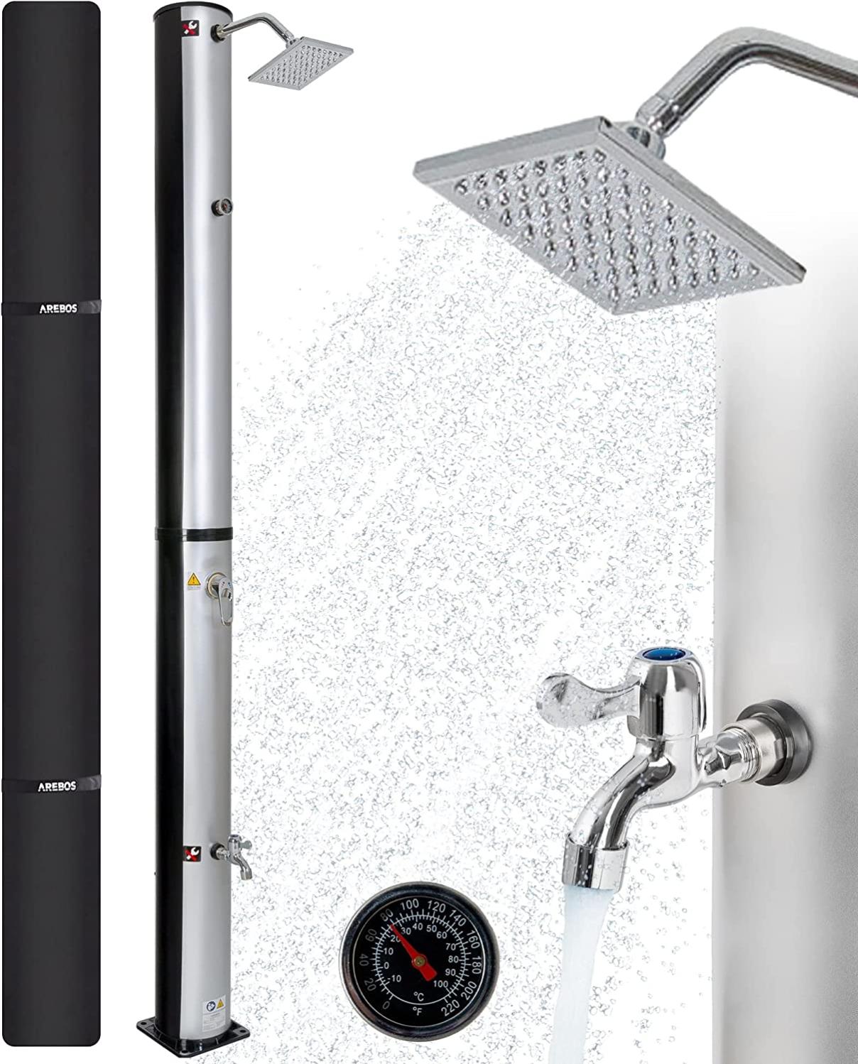 Douche Solaire 37 litres 199cm INCL.Capot de Protection pommeau de