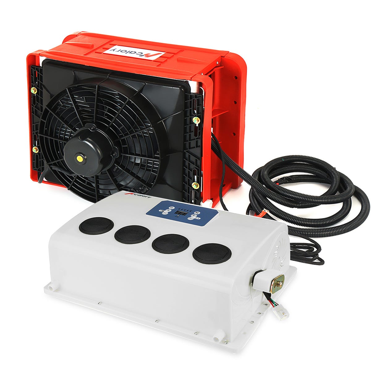 Mini Climatiseur climatisation électrique mobile ventilateur de  refroidissement pour voiture véhicule camion portable 12V IP54 1800W 350m  ³/ h