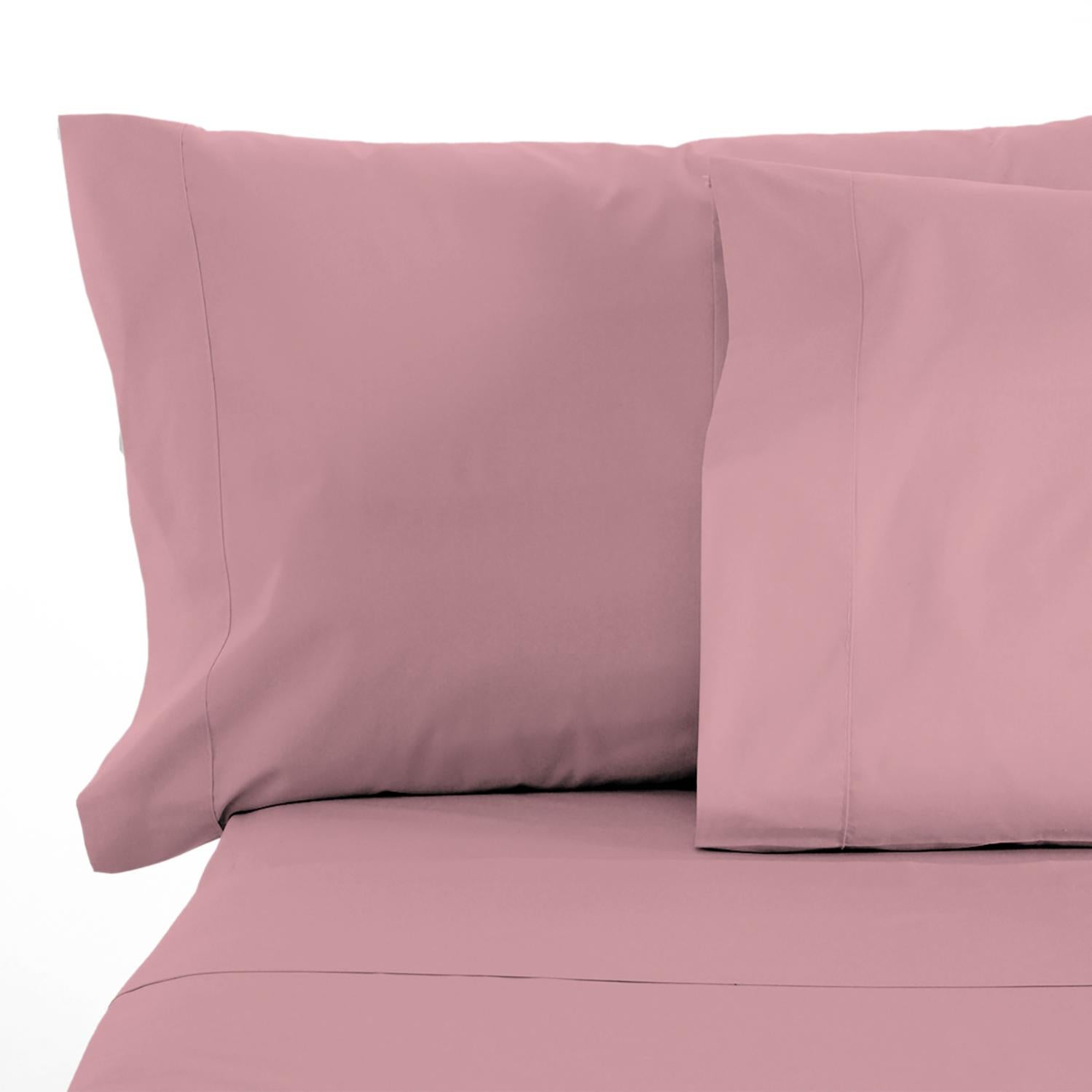 Lenzuolo Matrimoniale In Puro Cotone Italiano - Soprapiano 240x290 Cm, Rosa