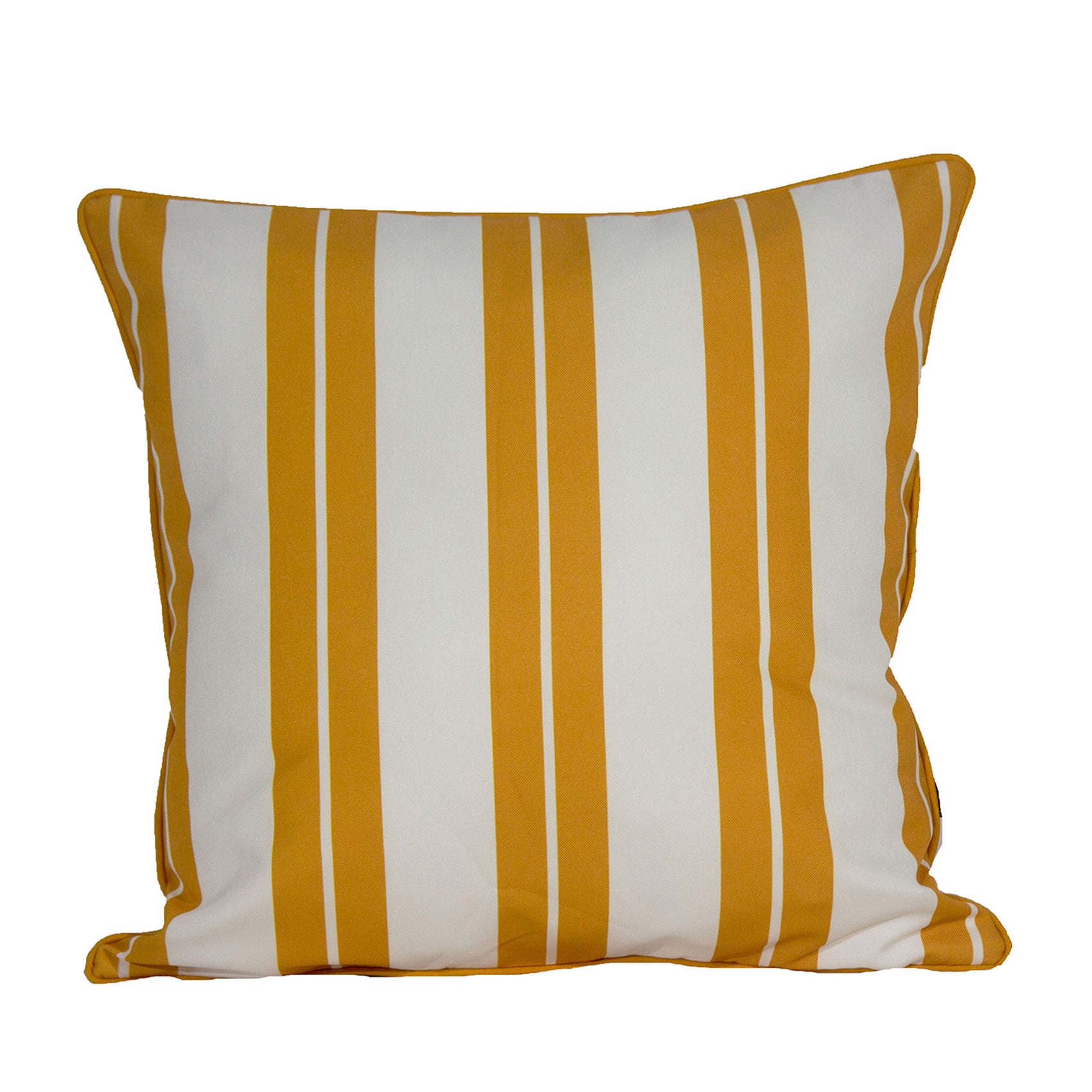 Coussin outdoor à rayures - Jaune tournesol - 45x45 cm - Polyester