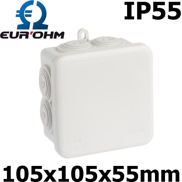Eur'ohm - Boîte de dérivation étanche - IP55 - Couvercle avec vis