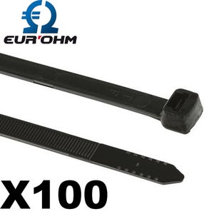Aunly Lot de 300 serflex noir (100 mm x 2,5, 200 mm x 2,5