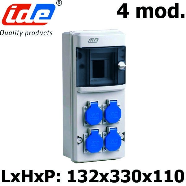 Tableau électrique étanche IP67 2 rangées 13 modules