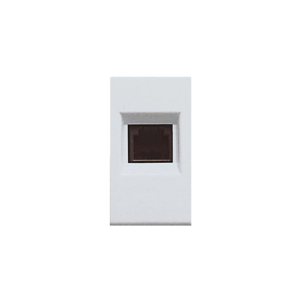 FEB 2085/TL Presa Telefonica RJ11 A 2 Moduli | Colore Nero, Compatibile Con Serie Living, Life/TL, Made In Italy