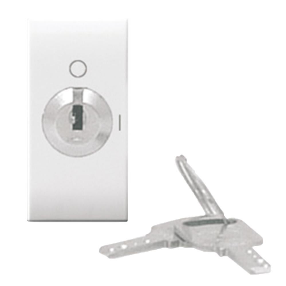 441005AS - PULSANTE ASSIALE CON GEMMA, DOMUS S44, COLORE RAL 9010, 1P