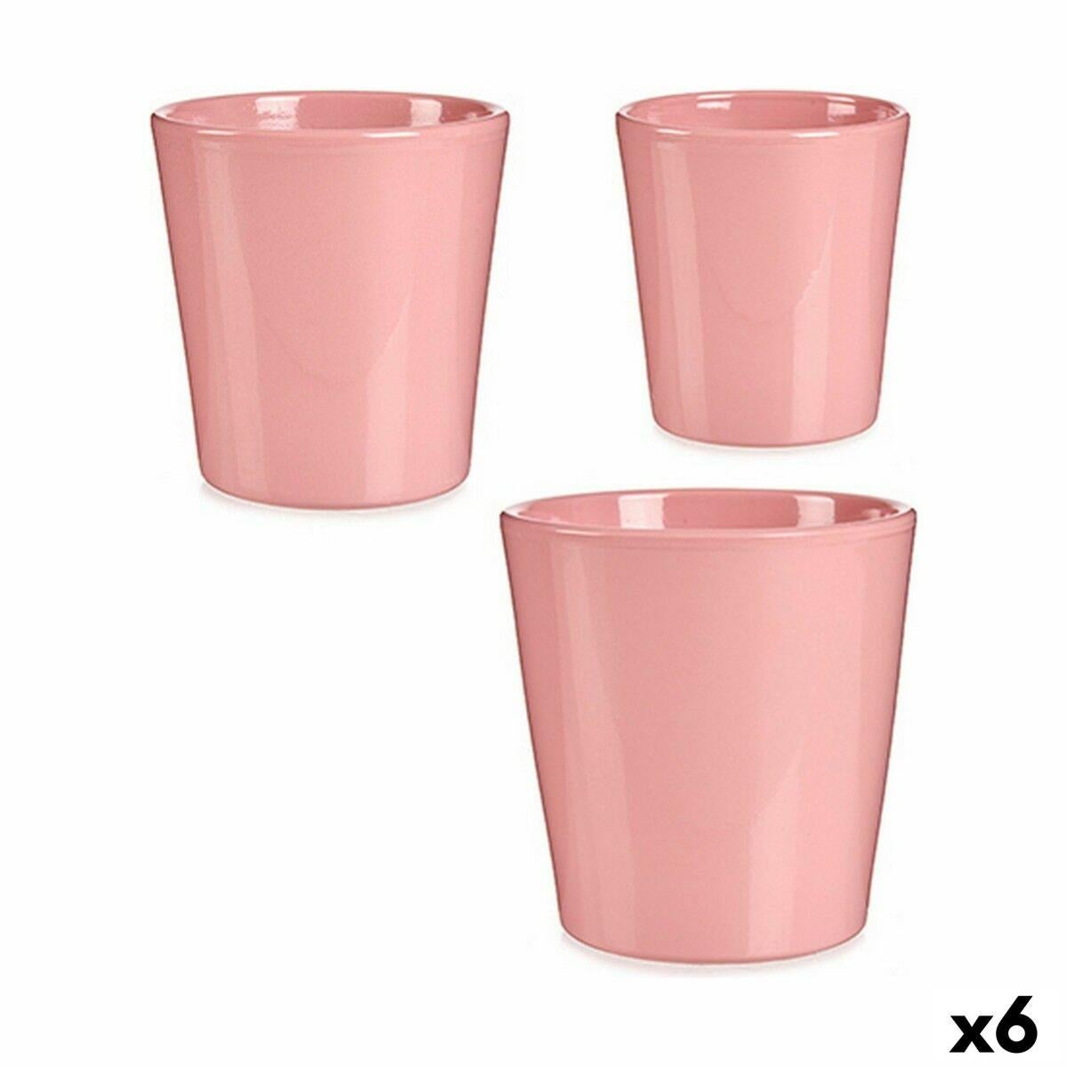 Set de pots Rose Argile (6 Unités) Leroy Merlin