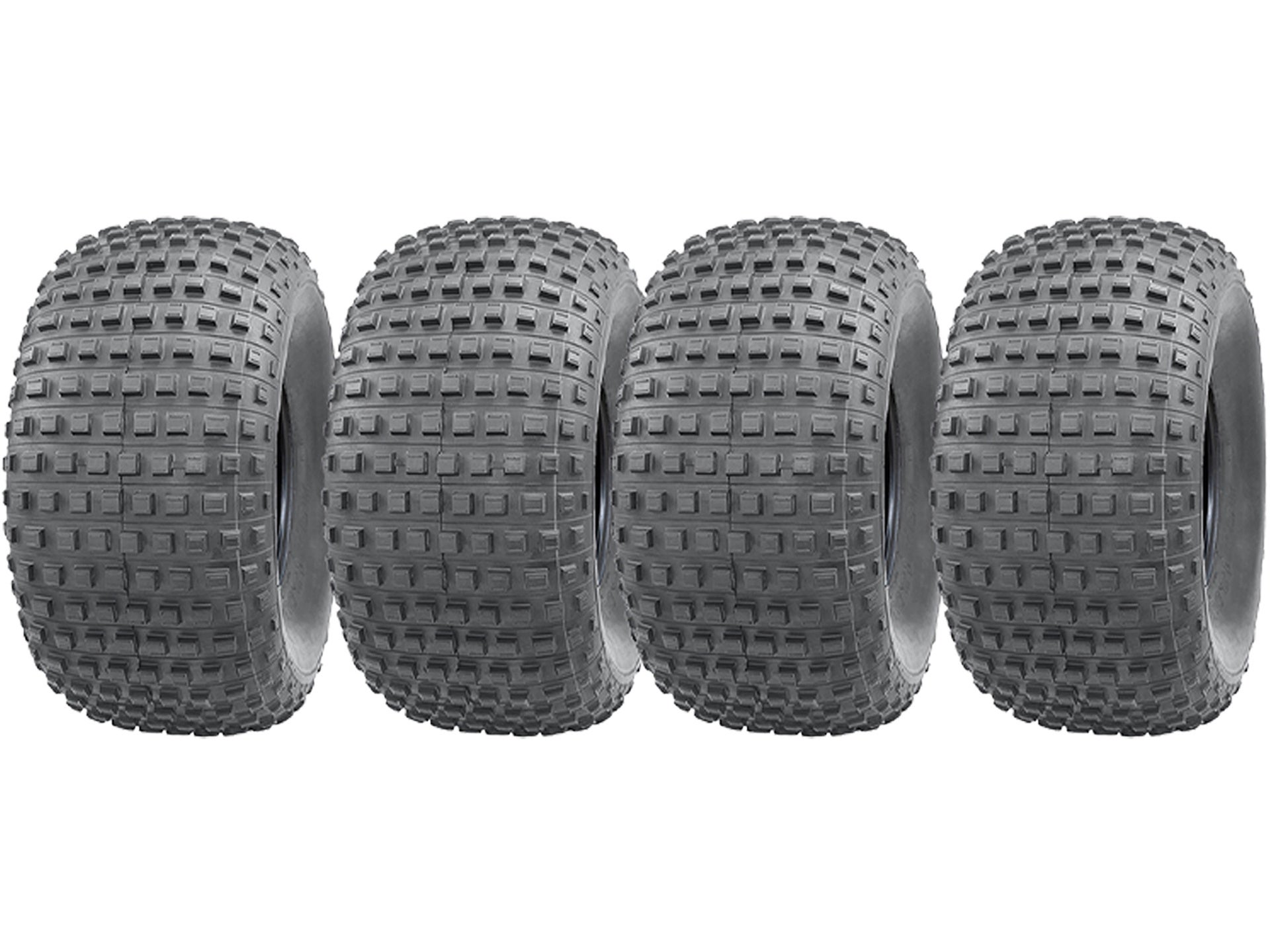 25x12.00-9 Knobby ATV Tyres 4 Ply Quad Trailer John Deere Gator 25 12 9 ...