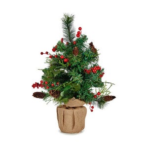 Creative Home Albero di Natale Artificiale Colore Taupe, Albero di Natale  Piccolo 40cm, Decorazioni Natalizie per Tavolo Albero Natale gia Addobbato