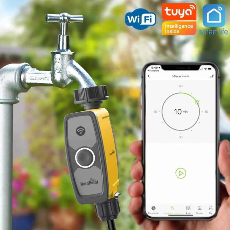 Electrovanne / programmateur d'arrosage automatique connecté Bluetooth  compatible app smartphone Tuya Smart Life et Lidl Home 