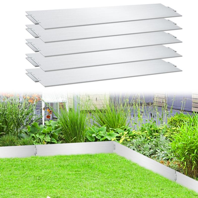 SAILUN Bordure De Pelouse En Métal Galvanisé Flexible 40 M X 15 Cm