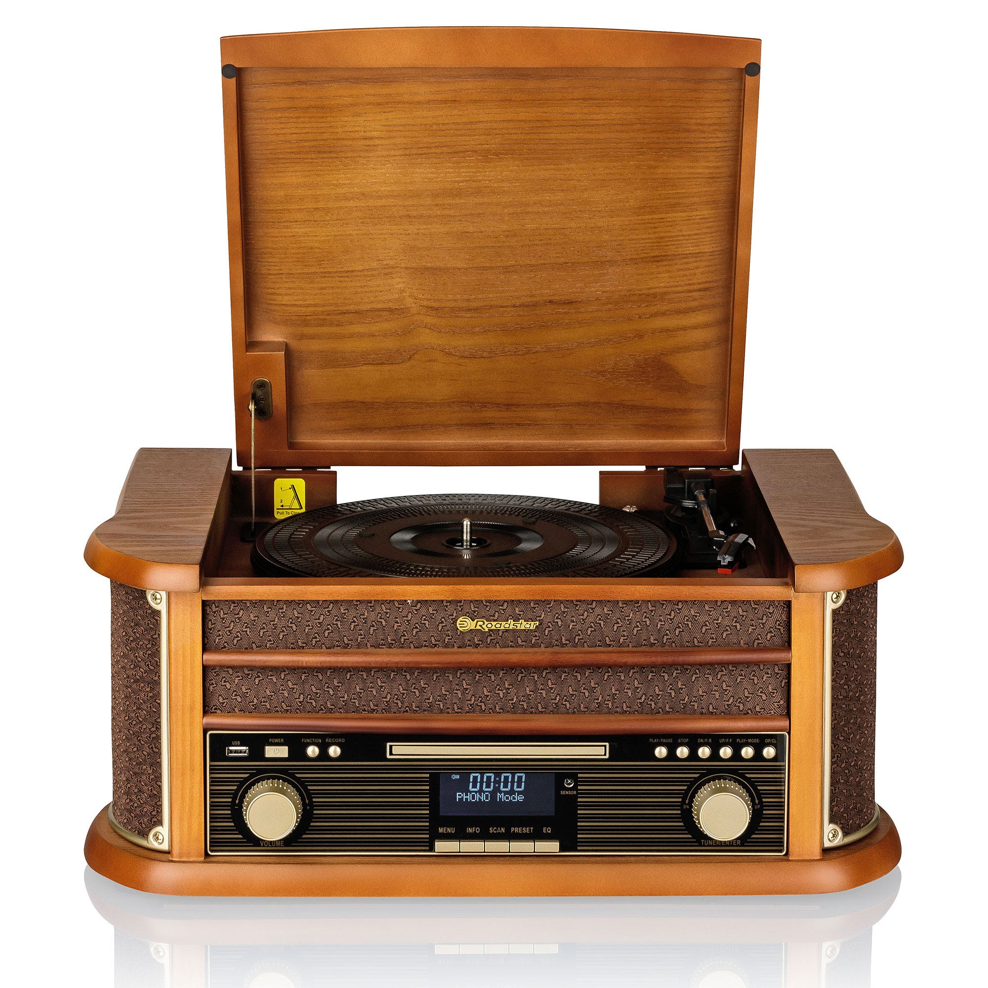 Platine Vinyle Vintage Radio DAB/DAB+/FM, Lecteur CD-MP3 Cassette