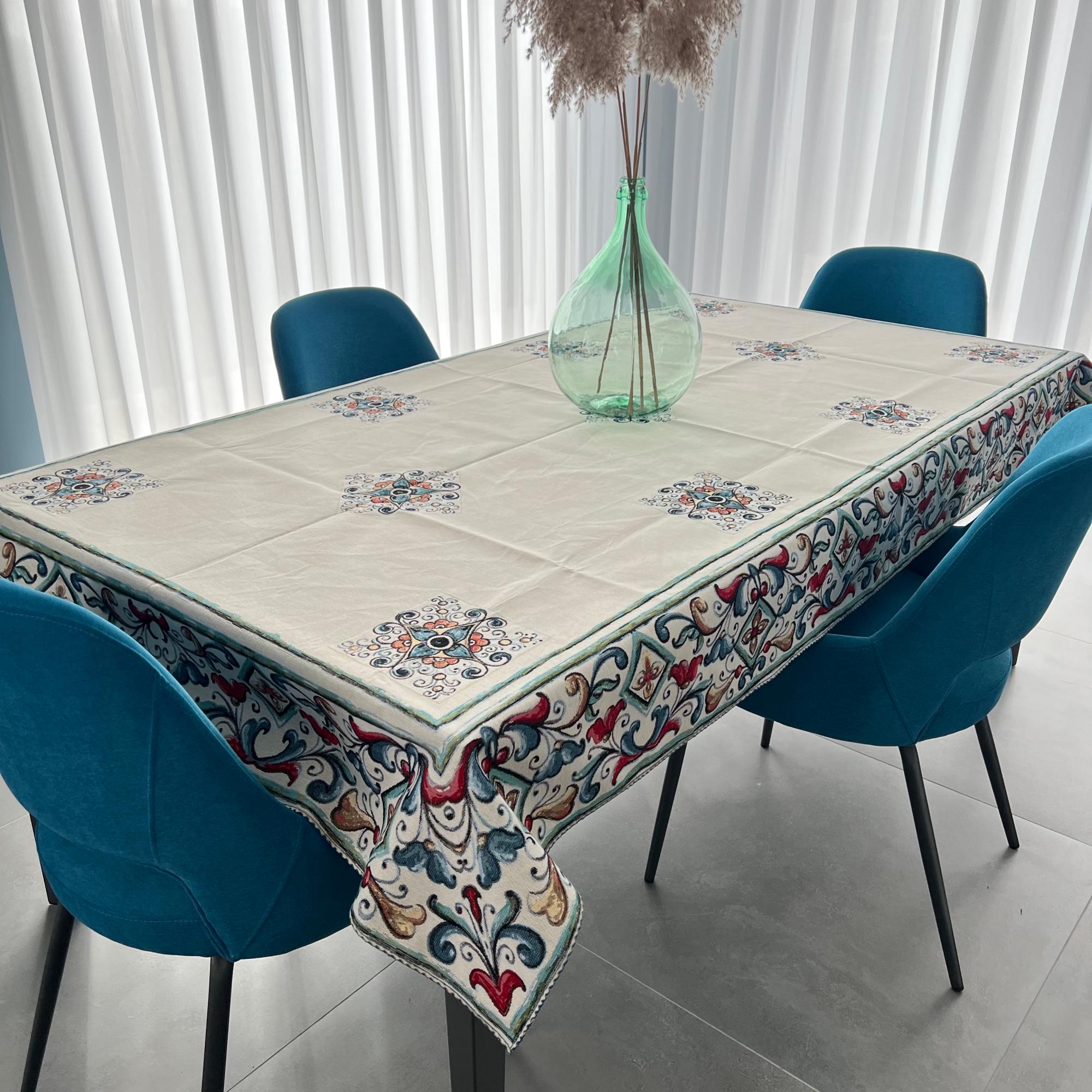 Tovaglia Con Angoli Per Tavolo Da 3 Pezzi, Copertura Picnic Nel Vinile Impermeabile Elasticizzato Fodera Flanella Rosso 88184690