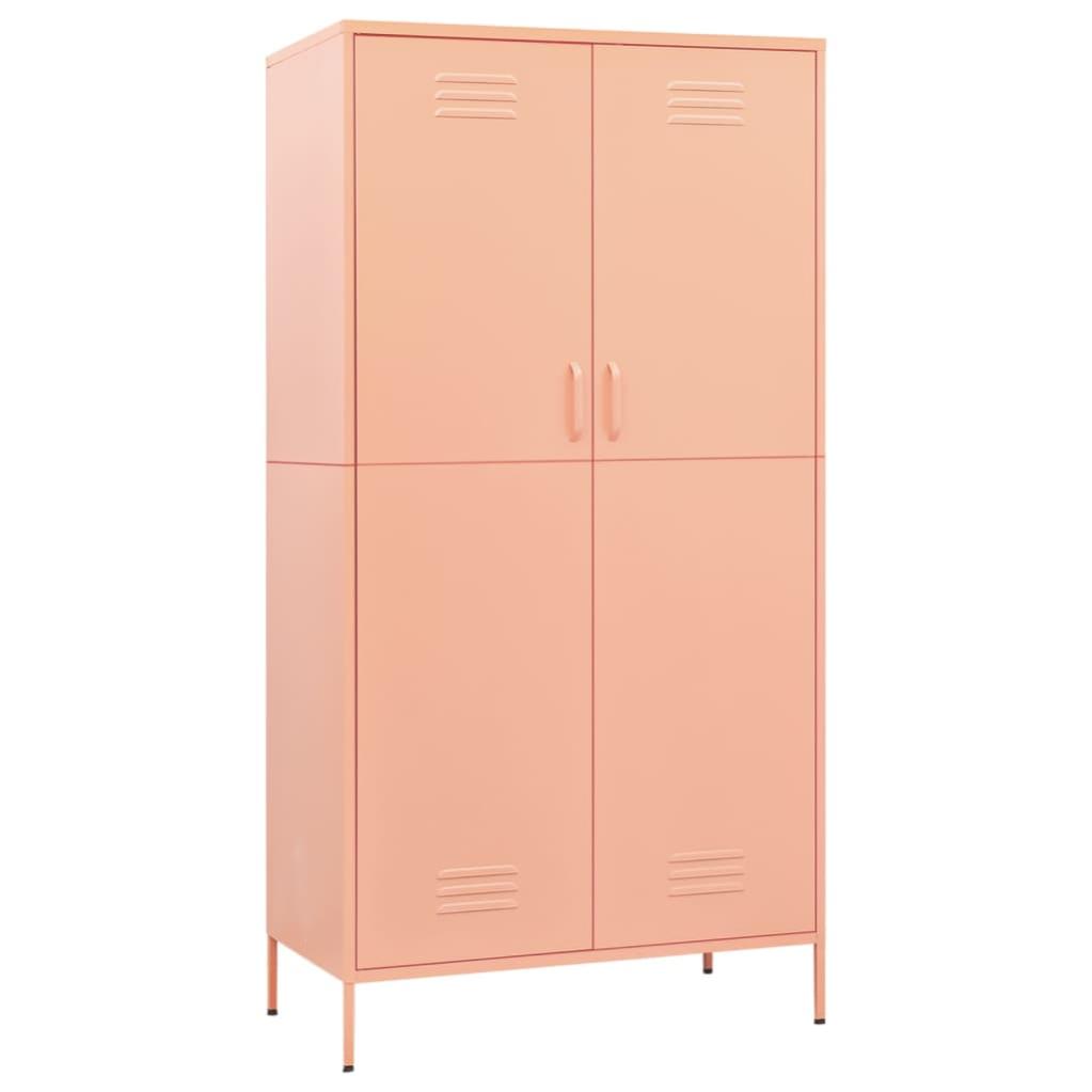Armoire Rose 90x50x180 cm Acier Leroy Merlin