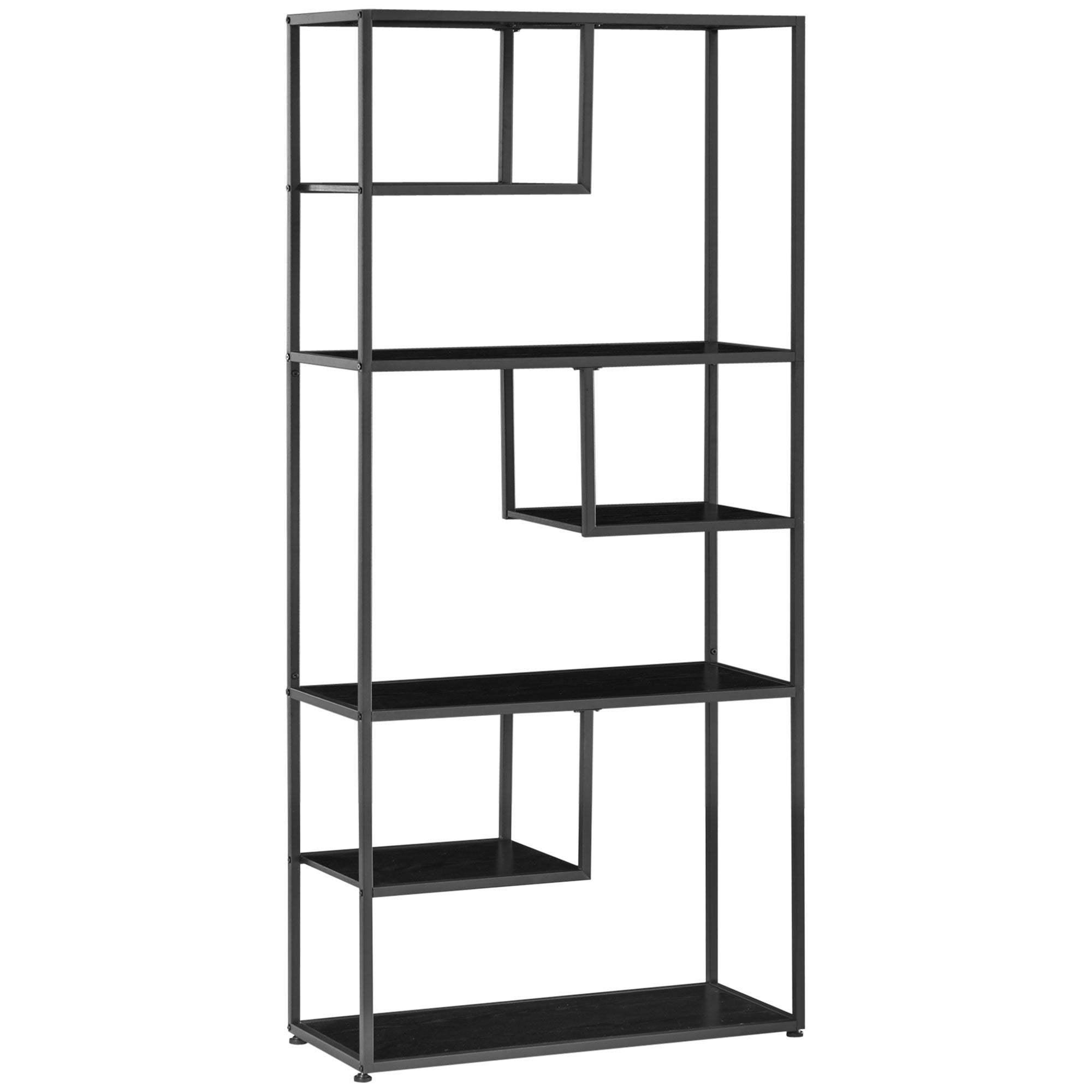 LIBRERIA A 6 Livelli, Scaffale Portaoggetti, Libreria in Vetro Temperato,  Scale EUR 127,54 - PicClick IT