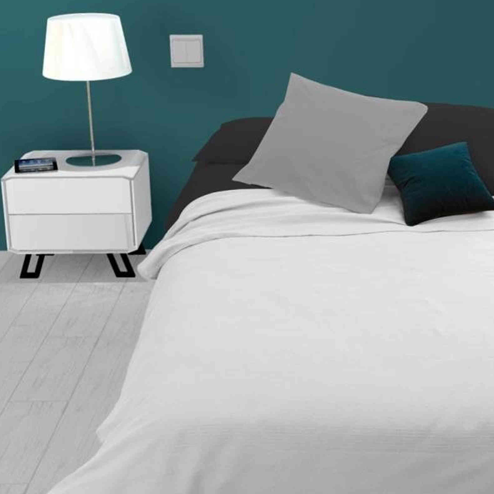 Jeté de lit Adèle blanc 240x220 cm Leroy Merlin