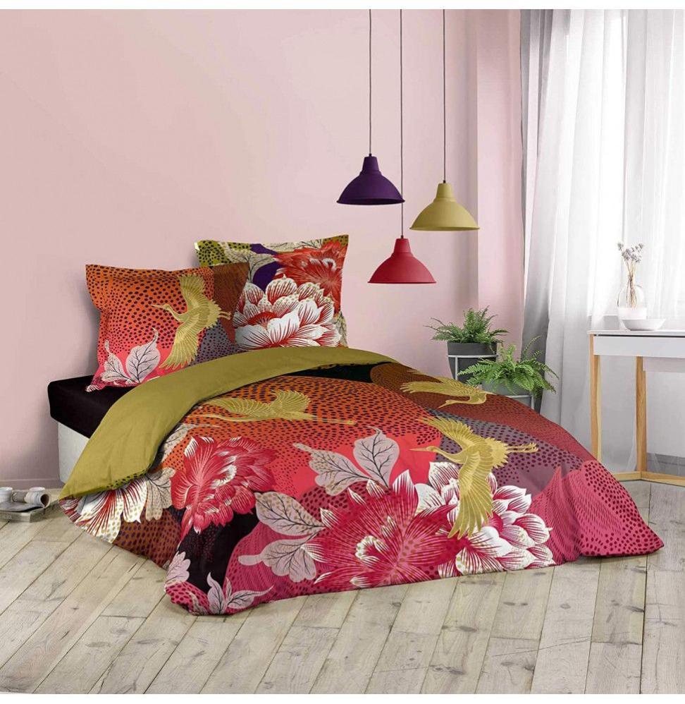 Parure de couette 3 pièces 42 fils - 260 x 220 cm - Place Ciconia