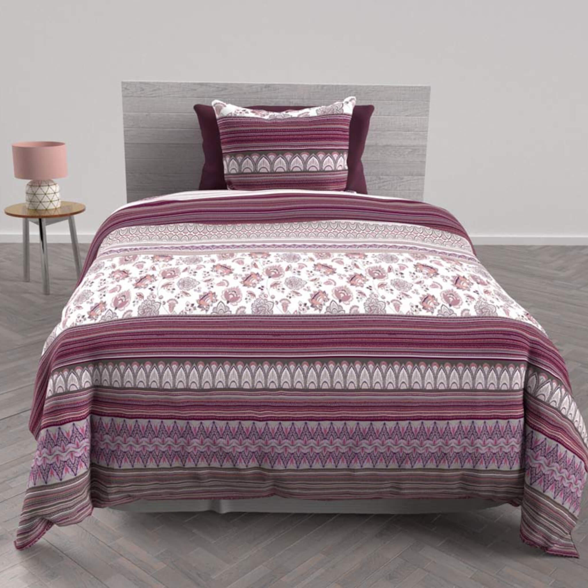 Parure de lit Jaipur blanc 140x200 cm Leroy Merlin