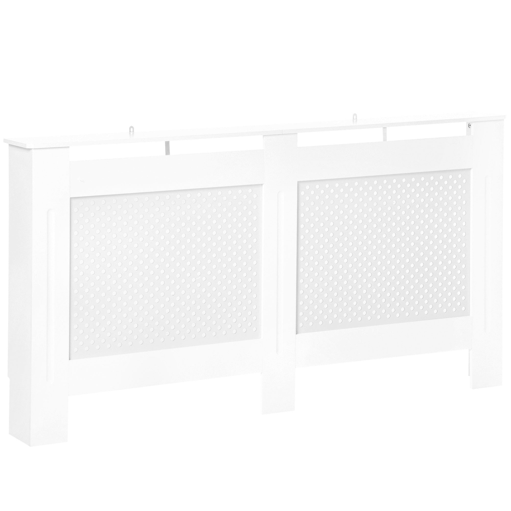 Copritermosifone in Legno a Griglia Bianco 151.5x82x19 cm