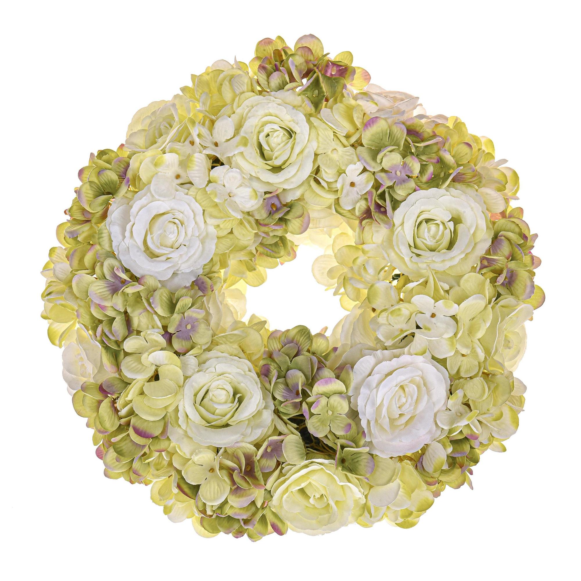 2 Steli Di Ortensia Artificiali Grandi 63 Cm – Fiori Finti Real Touch In Tessuto Bianco Con Foglie Verdi – Perfetti Per Matrimoni, Casa E Centrotavola Fai Da Te