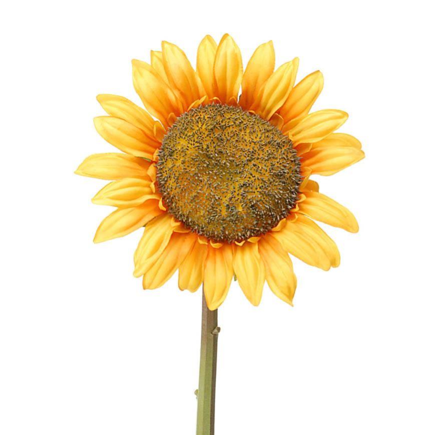 Girasole artificiale in vaso con fiore di seta decorazione estiva H28 cm