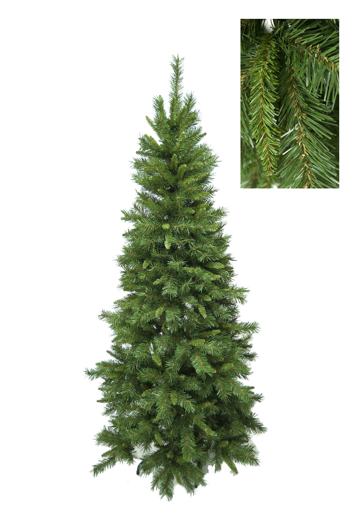 Mikkeli albero di Natale artificiale slim 180cm verde innevato